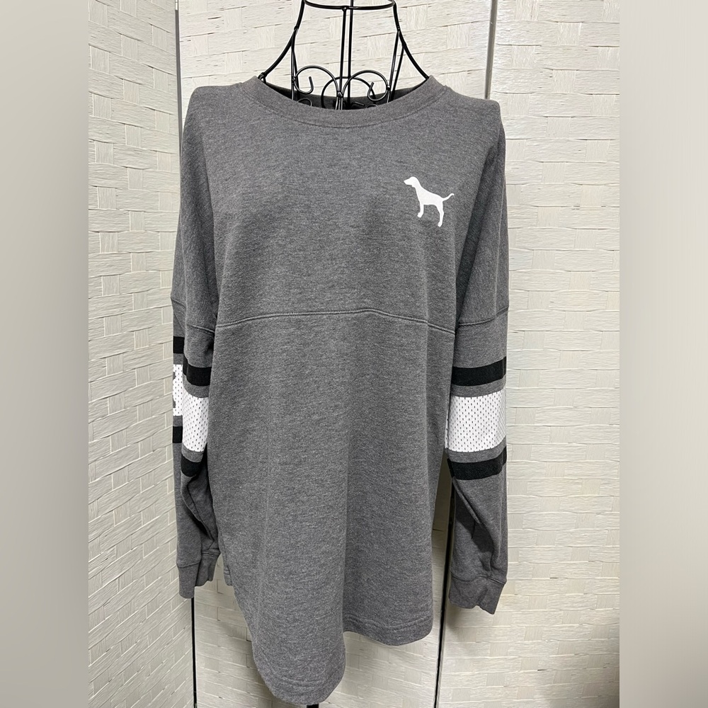 Grey pullover sweatshirt
